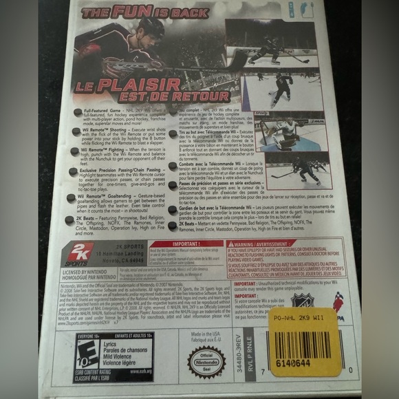 NHL 2K9 - Nintendo Wii - Picture 3 of 3